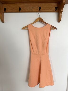 american apparel skater dress peach NWOT American Apparel Backless Peach Skater Dress